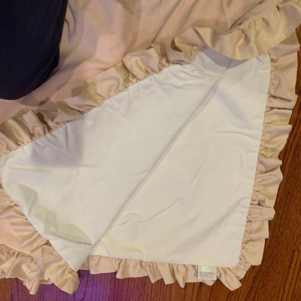 RH Baby & Child Washed Velvet Ruffle Drapery TWO Panels (2) | Pink | 50"W x 94 L - Picture 6 of 11